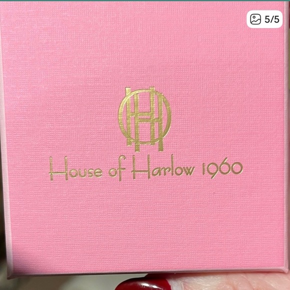 House of Harlow 1960 Gold Heart Earrings - Picture 5 of 5